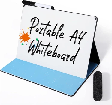 Маркерна дошка-блокнот багаторазова AGM A4 — Багаторазовий Whiteboard-блокнот для нотаток, навчання та ескізів