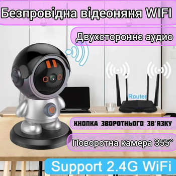 Беспроводная видеоняня Робот поворотная камера видеосвязь с микрофоном и динамиком Wi-Fi радеоняня TC
