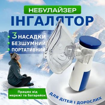 Інгалятор ультразвуковий міш-небулайзер (JSL-W302) портативний для інгаляції для дітей або дорослих безшумний TC