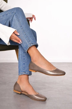Балетки женские золотистого цвета ABC размер 37 (210237)