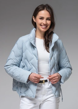 Демісезонна жіноча куртка ультралегка весна-осінь Viva Wear модель 9018 блакитний S 9018-4