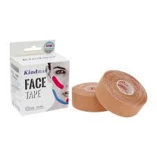 Кінезіо тейп для обличчя Kindmax Face Tape 2,5 см * 5 м ( 2 рулони ) Тілесний