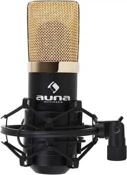 Конденсаторный USB-микрофон Auna MIC-900WH-LED, 16 бит/48 кГц, 32 дБ (10011711)