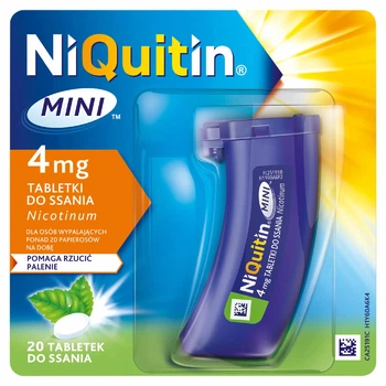 Niquitin Mini Никвитин Мини леденцы 4 мг 20 таблеток — никотинозаместительная терапия, отказ от курения (никотиновые леденцы Niquitin)
