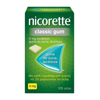 Nicorette Никоретте Classic Chewing Gum 4mg 105 шт — жевательная резинка от курения