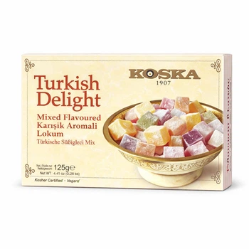 Лукум KOSKA Turkish Delight Mixed Flavoured 125 г, рахат-лукум асорті, Туреччина