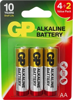 Baterie alkaliczne GP Alkaline AA 1.5 V 6 szt. (GPPCA15AR008)