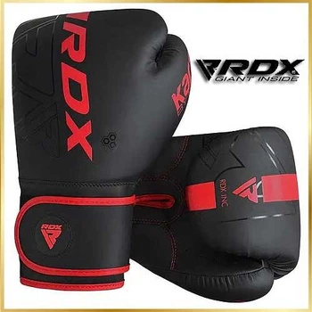 Профессиональные боксерские перчатки для бокса и единоборств RDX F6 Kara Matte RED 10 унций