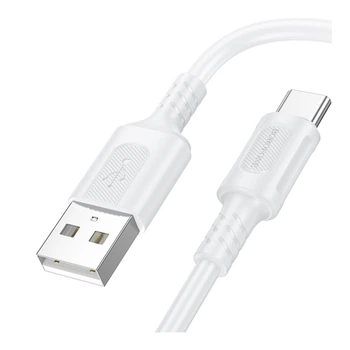 Кабель для зарядки и передачи данных USB Borofone BX111 fast charging data cable 3A USB-A to Type-C 1 метр White
