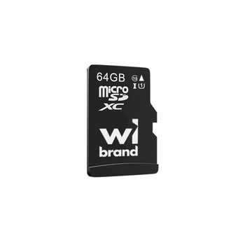 Карта Пам'яті Wibrand MicroSDHC 64gb UHS-1 10 Class Чорний
