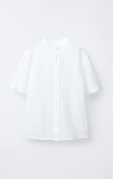 Дитяча лляна сорочка для хлопчика Zara 128 см Біла (26021803B)