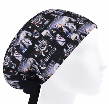 Медицинская шапочка женская HeadwearUniverse универсальная принт Guns N’ Roses на чёрном