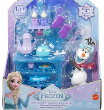 Zestaw Mattel Disney Frozen Sanki z pysznościami Olafa Kraina Lodu z akcesoriami i figurką JBG55 (194735259700)