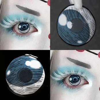 Сині контактні лінзи ELITE Lens Блу роуз 2 шт