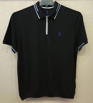 Чоловіча футболка- поло батальна з коротким рукавом Brunello Cucinelli чорний 7XL (0596)