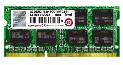 Пам'ять SODIMM DDR3 8GB 1600MHz PC3-12800 Transcend (CL11, 2RX8)