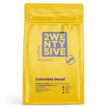 Кава в зернах 25 Coffee Roasters арабіка Colombia Castillo Decaf 200г (eспресо)