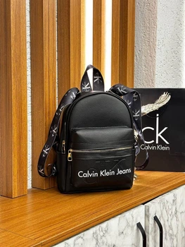Рюкзак с принтом Calvin Klein черный унисекс (r095)