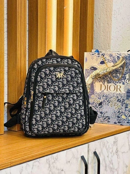 Рюкзак с принтом Christian Dior черный унисекс (r092)