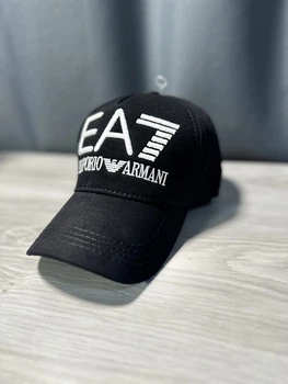 Кепка з принтом Emporio Armani женская черная (k041)