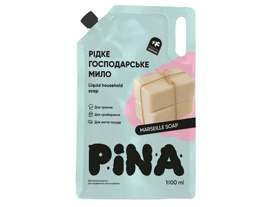 Мило господарське рідке PINA 1л “Marseille Soap” дой-пак