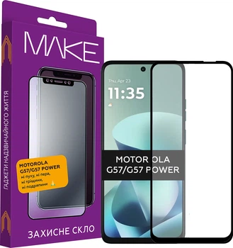 Защитное стекло MAKE для смартфона Motorola G57/G57 Power Black (MGF-G57/G57P)