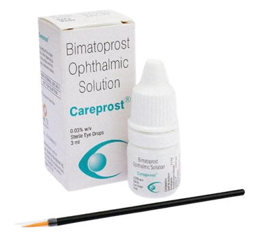 Careprost, 3 мл — засіб для росту вій та брів (оригінал, Індія)
