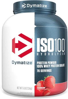 Ізолят сироваткового протеїну Dymatize nutrition ISO 100 2270 г, Strawberry