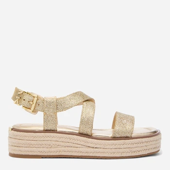 Женские эспадрильи кожаные Michael Kors Lynn 550935603 40 Золотистые (1159855073)