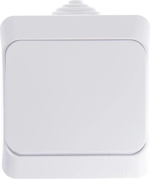 Вимикач 1-клавішний Schneider Electric Cedar Plus IP44 Білий (WDE000510)