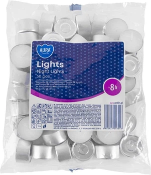 Свечи чайные Bispol Night Lights 8 часов 50 шт (p30-50)