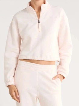Толстовка на молнии на флисе без капюшона женская Calvin Klein 869609325 L Розовая (1159854546)