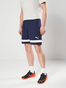 Спортивные шорты для футбола мужские Puma Individualrise Shorts 65899806 L Navy-White (4099685977635)