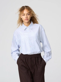 Рубашка хлопковая женская Uniqlo 397832975 L Голубая (1159854877)