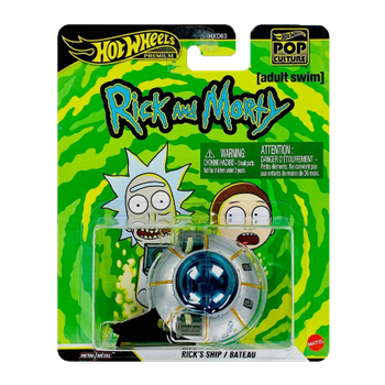 Машинка Premium Hot Wheels Rick and Morty Rick's Ship Pop Culture 1:64 JHW95 Grey