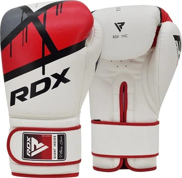 Боксерские перчатки RDX BOXING GLOVES BGR-F7 белый, красный Уни 8 унций