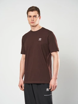 Футболка хлопковая длинная мужская Adidas Originals Trefoil Essentials KE1146 S Коричневая (4068822063197)