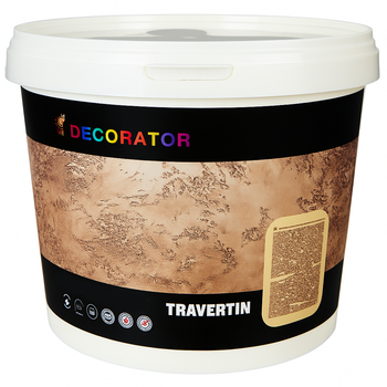 Декоративна інтер'єрна штукатурка TM DECORATOR TRAVERTIN WHITE 5кг