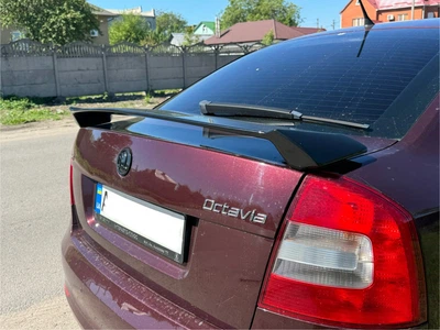 Спойлер на багажник RS Skoda Octavia A5 2004-2013 ABS пластик, цвет черный глянец для Skoda Octavia A5 2004-2013 (8363)