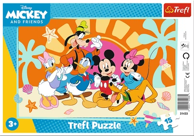 Пазл Trefl Mickey Mouse and Friends Допитливий Міккі та його друзі 15 елементів 31433 (5900511314335)