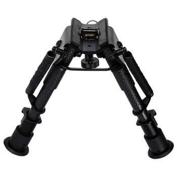 Сошки Vector Optics Carbon Fiber Bipod на антабку (висота 15.2 - 22.9 см) з перехідником на Weaver/Picatinny
