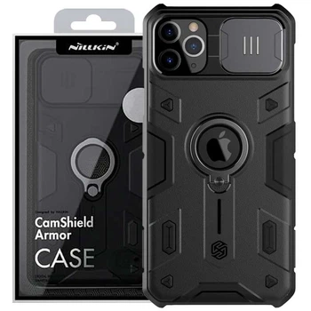 Пластиковая накладка Nillkin Armor со шторкой для камеры для Apple iPhone 11 Pro Max (6.5") (Черный) (68727)