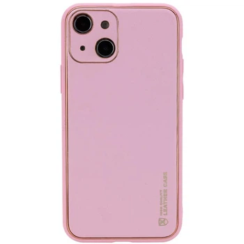 Кожаный чехол Xshield для Apple iPhone 14 Plus (6.7") (Розовый / Pink) (140927)