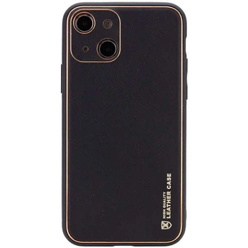 Кожаный чехол Xshield для Apple iPhone 14 Plus (6.7") (Черный / Black) (140933)