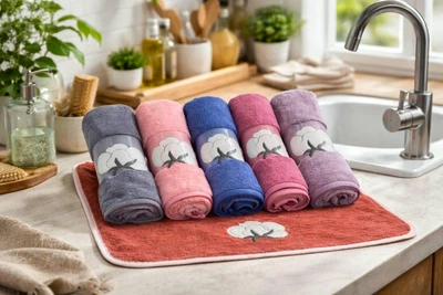 Набір з 6 шт кухонних рушників 35х75 "Cotton" мікрофібра