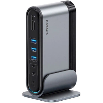 USB-хаб Baseus UnionJoy 17-Port Triple-Display Gray (B00532304811-00) [158346]