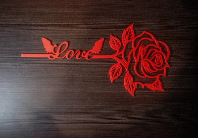 Декоративная Роза Valentine 18 См Красный 3д Печать