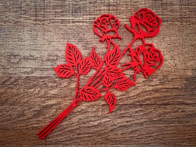 Букет Роз Valentine Red Roses Bouquet Красный 10 См 3Д Печать
