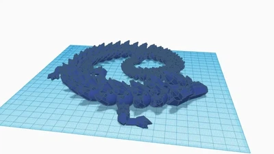 Декоративний Дракон Crystal Dragon Walmart Bag Version Синій 30 См 3Д Друк