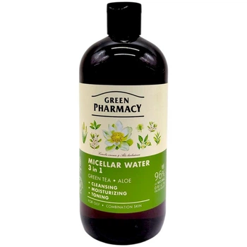 Міцелярна вода 3в1, зелений чай та алое, 500 мл Green Pharmacy (288870)